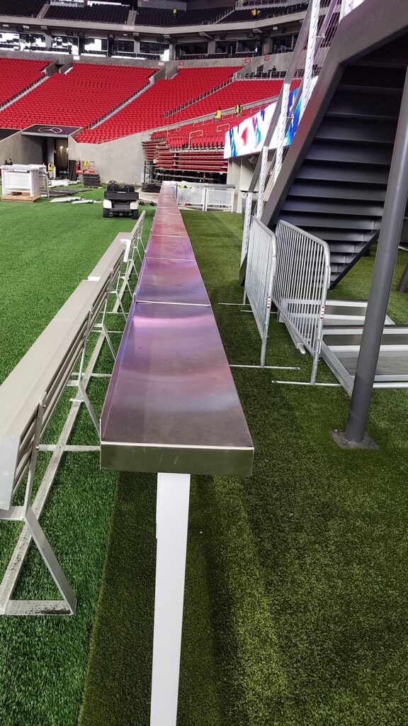 Allied Stainless fabricated counter for Mercedes Benz Stadium