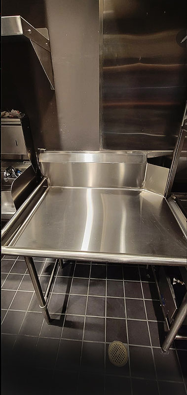 stainless kitchen work table