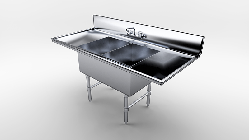 Allied-Stainless-commercial-two-compartment-sink